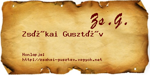Zsákai Gusztáv névjegykártya
