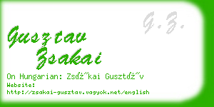 gusztav zsakai business card